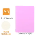 Pink A5 notebook with lined pages 210x140mm 60 pages minimalist stationery design - A5 Lined Notebook / Purple