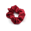 Elastico per capelli in raso di seta rosso acceso con elevata elasticità e lucentezza - Borgogna