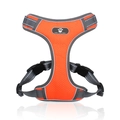 Reflective orange breathable mesh dog harness with adjustable straps and comfort padding - Oxford Orange / S (3-6kg)