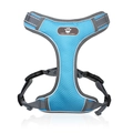 Sky blue breathable mesh dog harness with reflective strips and adjustable buckles - Oxford Light Blue / S (3-6kg)