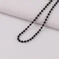 3.2mm black ball chain jewelry accessory with glossy finish on a clean background - Swim Black