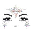 Luminous multi-color crystal face jewelry stickers for rave festivals and body art decoration - Y0017 Multicolor Face Gems