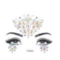 Gioielli per il viso luminosi in resina bianca AB con design a corona simmetrica Y0023 - Y0023 Gemme da Viso Corona Olografiche