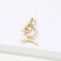 Creative gold-plated microscope brooch pin for medical and science theme styling - Gold Microscope