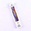 Set of 6 colorful metallic spiral birthday candles in a white retail display box - Gold Plated Multicolor