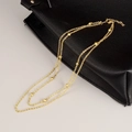 Gold|beads Chain 39cm Calendering Chain 36cm + 5cm Extension Chain
