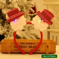 LED Santa Claus headbands for Christmas parties, 12x20cm size, glowing holiday accessories - S3-5 Striped Cloth LED Santa Double Headband