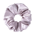 3.5cm wide premium pinkish purple mulberry silk scrunchie with smooth satin finish - Lotus Pink