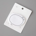 Minimalist white bubble speech dialogue sticky notes with hanging card packaging - Round
