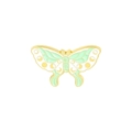 Mint Green White Gold Celestial Butterfly