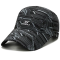 Quick-dry black baseball cap with gray geometric circuit patterns and SDSRUI logo - Adjustable / Black