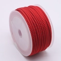 Rouleau de cordon ananas rouge de 3mm pour bijoux DIY et bracelets tressés - Rouge