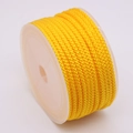 Bright yellow 3mm pineapple cord on a white spool for DIY jewelry making and crafts - Gold