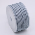 3mm pineapple texture DIY jewelry cord in light blue on a white plastic spool - Grey/White