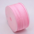 3mm pink pineapple woven cord on plastic spool for DIY jewelry and bracelet making - Bright Pink