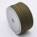 Army green 0.8mm braided rope roll for DIY jewelry making and craft projects - Dark Army Green