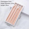 Pack of 4 champagne long taper candles in white gift box for Nordic table decor - Combination Pack (CITTA) / Champagne (Blood Orange)
