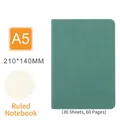 A5 dark green lined notebook with matte texture cover for office and students - A5 Lined Notebook / Green