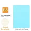 Sky blue B5 notebook with 60 pages of lined paper for students and office use - B5 Lined Notebook / Sky Blue