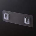 Ganchos adhesivos dobles en forma de U transparentes para montaje de estantes sin taladro - 14x6cm / Transparente Doble Fila