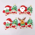 Set of 4 Christmas glasses frames with Santa, Snowman, Bear and Reindeer motifs - CHYJ-05 Plush Doll Tree Glasses