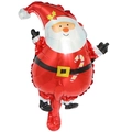 Santa Claus foil balloon with red suit and candy cane pattern for Christmas decor - Mini Santa Claus