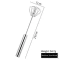 Medium size 29cm semi-automatic stainless steel whisk with dimensions and weight info - Automatic Whisk 12 Inch