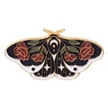 Red Rose Black White Star Moon Moth