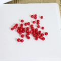 Red artificial berry balls for DIY floral decoration and festive home crafts - Stemless Red Berries (10mm)