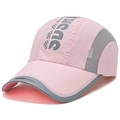 Berretto sportivo rosa e grigio in tessuto a rete traspirante per protezione solare - Rosa