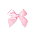 Satin ribbon bow in soft pink finish for gift packaging and DIY hair accessories - Pink