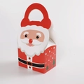 Christmas Santa Claus gift box with handle and snowflake patterns on red paperboard - XT79-Santa Claus