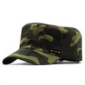 Close-up of jungle camouflage cadet cap featuring the golden SPORT metal side logo - Adjustable / Jungle Camouflage