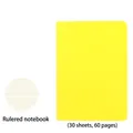 Yellow A6 ruled notebook with stitched binding and 60 pages in 140x100mm format - A6 Lined Notebook / Yellow
