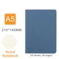 Dark blue A5 minimalist lined notebook with sewn binding and 210x140mm dimensions - A5 Lined Notebook / Sapphire Blue