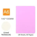 Pink A6 minimalist notebook with lined paper, 60 pages, 140x100mm size, portable journal - A6 Lined Notebook / Purple