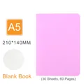 Pink A5 notebook with blank pages, 210x140mm, featuring 30 sheets and stitch binding - A5 Blank Notebook / Purple