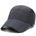 Dark grey quick-dry mesh baseball cap with breathable vents and curved brim for summer - Adjustable / Dark Gray