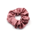 Elegante elastico per capelli in raso di seta rosa con morbida trama plissettata - Rosa Antico