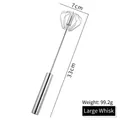 Large semi-automatic stainless steel whisk 33cm with rotary head design - Automatic Whisk 14 Inch