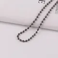 Deep gray 3.2mm round bead chain jewelry accessory for DIY necklace and crafts - Gun Black