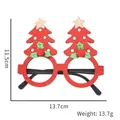 Red glittery Christmas tree novelty party glasses, festive decoration, 13.7cm width - Red Christmas Tree / Quantity