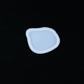 Translucent white silicone resin mold in a unique irregular pebble shape for DIY jewelry - Silicone Pendant Mold (7) - 70x93mm