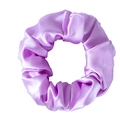Single purple silk scrunchie made of 100% mulberry silk with elegant satin sheen - Light Purple