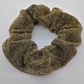 Sparkling gold glitter scrunchie hair tie with metallic lurex thread for women - Gold No.8