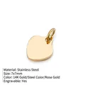 Gepolijste 7x7mm roestvrijstalen hartbedel in goud, staal en roségoudkleur - Hartstijl (YP23729) / Goud