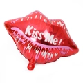 Palloncino in alluminio Kiss Me! a forma di labbra rosse per decorazioni nuziali - Labbra Rosse Kiss Me / Rosso