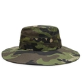 Cappello da sole da uomo a tesa larga con motivo mimetico e rete traspirante esterna - Verde Militare Camo