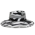 Cappello da sole da uomo con motivo mimetico nero bianco grigio e rete traspirante - Nero Bianco Grigio Camo