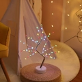 Multicolor LED cherry blossom tree lamp with adjustable branches and touch switch base - 60L Plum Blossom Silver Branch Multicolor (Dual Use)